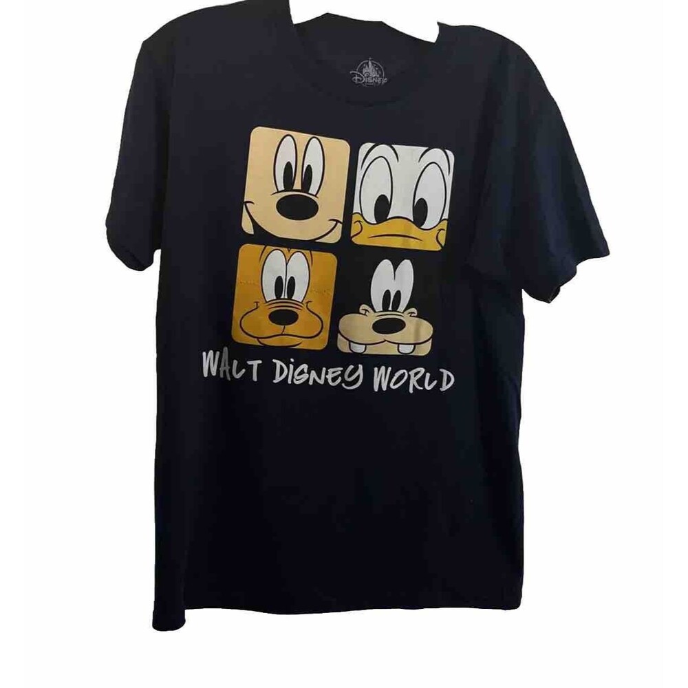 Disney Parks Walt Disney World Mickey & Friends Navy Blue Juniors T-shirt Size L